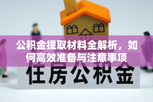 水林公积金提取材料全解析，如何高效准备与注意事项