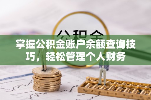 水林掌握公积金账户余额查询技巧，轻松管理个人财务