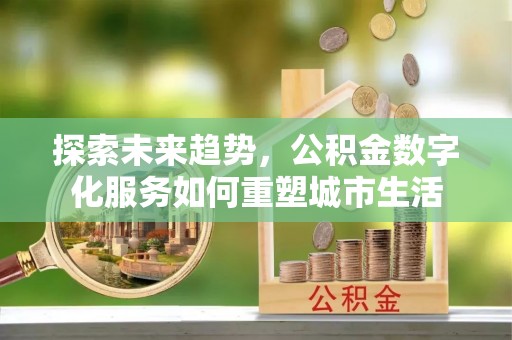 水林探索未来趋势，公积金数字化服务如何重塑城市生活